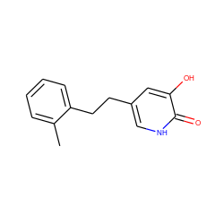 Cc1ccccc1CCc1c[nH]c(=O)c(O)c1 ZINC000206399085