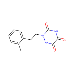 Cc1ccccc1CCn1[nH]c(=O)c(=O)[nH]c1=O ZINC000143798190