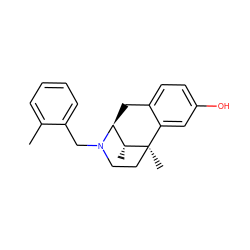 Cc1ccccc1CN1CC[C@]2(C)c3cc(O)ccc3C[C@H]1[C@H]2C ZINC000013740360