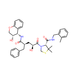 Cc1ccccc1CNC(=O)[C@H]1N(C(=O)[C@@H](O)C[C@@H](Cc2ccccc2)C(=O)N[C@H]2c3ccccc3OC[C@H]2O)CSC1(C)C ZINC000029485874