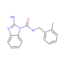 Cc1ccccc1CNC(=O)n1c(N)nc2ccccc21 ZINC001772598671