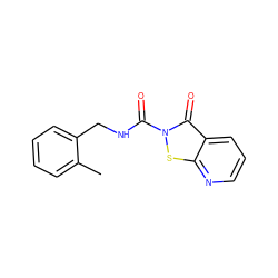 Cc1ccccc1CNC(=O)n1sc2ncccc2c1=O ZINC000169711348