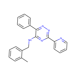 Cc1ccccc1CNc1nc(-c2ccccn2)nnc1-c1ccccc1 ZINC000095570338