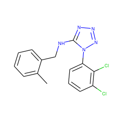 Cc1ccccc1CNc1nnnn1-c1cccc(Cl)c1Cl ZINC000071341599