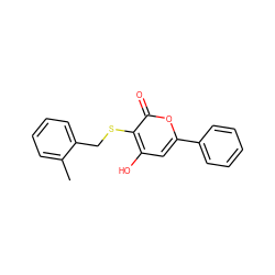 Cc1ccccc1CSc1c(O)cc(-c2ccccc2)oc1=O ZINC000006523246