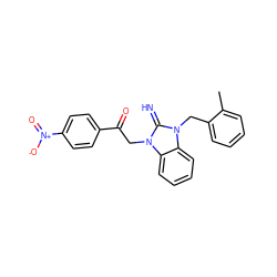 Cc1ccccc1Cn1c(=N)n(CC(=O)c2ccc([N+](=O)[O-])cc2)c2ccccc21 ZINC000020841643