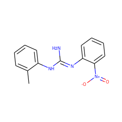 Cc1ccccc1N/C(N)=N/c1ccccc1[N+](=O)[O-] ZINC000026491479