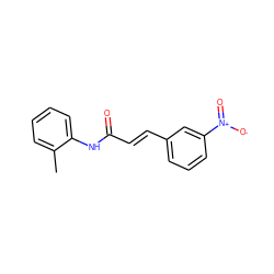 Cc1ccccc1NC(=O)/C=C/c1cccc([N+](=O)[O-])c1 ZINC000000290680