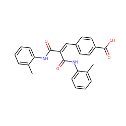 Cc1ccccc1NC(=O)C(=Cc1ccc(C(=O)O)cc1)C(=O)Nc1ccccc1C ZINC000003308748