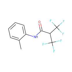 Cc1ccccc1NC(=O)C(C(F)(F)F)C(F)(F)F ZINC000003157191