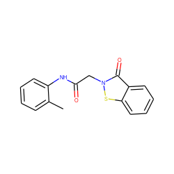 Cc1ccccc1NC(=O)Cn1sc2ccccc2c1=O ZINC000066167114