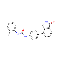 Cc1ccccc1NC(=O)Nc1ccc(-c2cccc3c2CNC3=O)cc1 ZINC000014945192