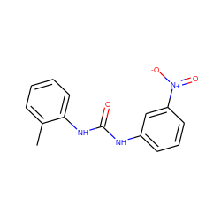 Cc1ccccc1NC(=O)Nc1cccc([N+](=O)[O-])c1 ZINC000005748538