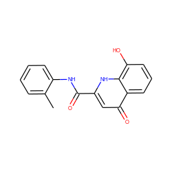 Cc1ccccc1NC(=O)c1cc(=O)c2cccc(O)c2[nH]1 ZINC000073197098