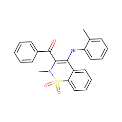 Cc1ccccc1NC1=C(C(=O)c2ccccc2)N(C)S(=O)(=O)c2ccccc21 ZINC000000716182