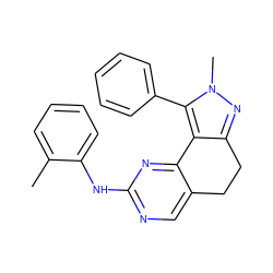 Cc1ccccc1Nc1ncc2c(n1)-c1c(nn(C)c1-c1ccccc1)CC2 ZINC000143028377