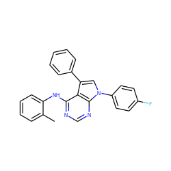 Cc1ccccc1Nc1ncnc2c1c(-c1ccccc1)cn2-c1ccc(F)cc1 ZINC000002713985