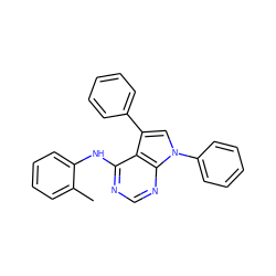 Cc1ccccc1Nc1ncnc2c1c(-c1ccccc1)cn2-c1ccccc1 ZINC000002714816