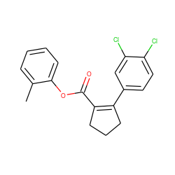 Cc1ccccc1OC(=O)C1=C(c2ccc(Cl)c(Cl)c2)CCC1 ZINC000028957318