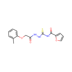 Cc1ccccc1OCC(=O)NNC(=S)NC(=O)c1ccco1 ZINC000002133243