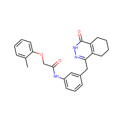 Cc1ccccc1OCC(=O)Nc1cccc(Cc2n[nH]c(=O)c3c2CCCC3)c1 ZINC000167449801