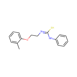 Cc1ccccc1OCC/N=C(/S)Nc1ccccc1 ZINC000013470980