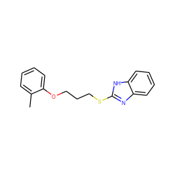 Cc1ccccc1OCCCSc1nc2ccccc2[nH]1 ZINC000001926970