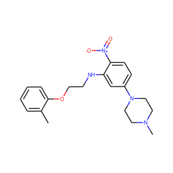 Cc1ccccc1OCCNc1cc(N2CCN(C)CC2)ccc1[N+](=O)[O-] ZINC000004180759