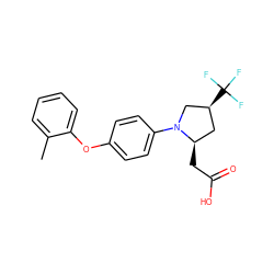 Cc1ccccc1Oc1ccc(N2C[C@@H](C(F)(F)F)C[C@H]2CC(=O)O)cc1 ZINC000068267378