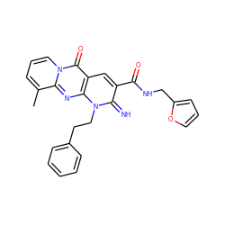 Cc1cccn2c(=O)c3cc(C(=O)NCc4ccco4)c(=N)n(CCc4ccccc4)c3nc12 ZINC000100662448