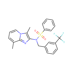 Cc1cccn2c(C)c(N(Cc3cccc(C(F)(F)F)c3)S(=O)(=O)c3ccccc3)nc12 ZINC000167639589