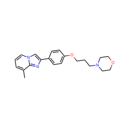 Cc1cccn2cc(-c3ccc(OCCCN4CCOCC4)cc3)nc12 ZINC000013819580