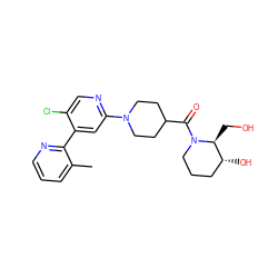 Cc1cccnc1-c1cc(N2CCC(C(=O)N3CCC[C@@H](O)[C@@H]3CO)CC2)ncc1Cl ZINC000146811233