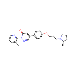 Cc1cccnc1-n1ncc(-c2ccc(OCCCN3CCC[C@H]3C)cc2)cc1=O ZINC000073296730