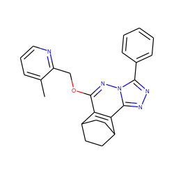 Cc1cccnc1COc1nn2c(-c3ccccc3)nnc2c2c1C1CCC2CC1 ZINC000013610231