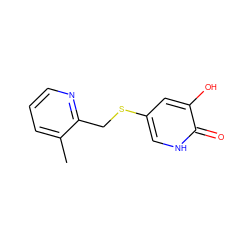 Cc1cccnc1CSc1c[nH]c(=O)c(O)c1 ZINC000206403532