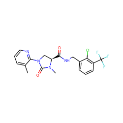 Cc1cccnc1N1C[C@@H](C(=O)NCc2cccc(C(F)(F)F)c2Cl)N(C)C1=O ZINC000095565547