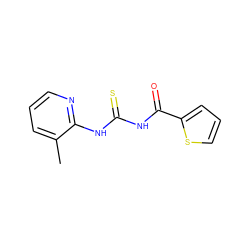 Cc1cccnc1NC(=S)NC(=O)c1cccs1 ZINC000000067494