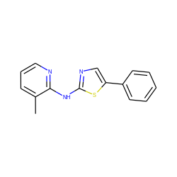 Cc1cccnc1Nc1ncc(-c2ccccc2)s1 ZINC000014945010