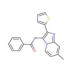 Cc1ccn2c(NC(=O)c3ccccc3)c(-c3cccs3)nc2c1 ZINC000000373957