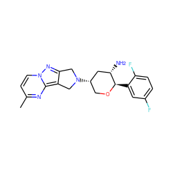 Cc1ccn2nc3c(c2n1)CN([C@H]1CO[C@H](c2cc(F)ccc2F)[C@@H](N)C1)C3 ZINC000143046612