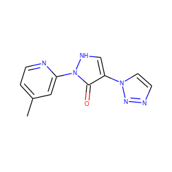 Cc1ccnc(-n2[nH]cc(-n3ccnn3)c2=O)c1 ZINC000043195430