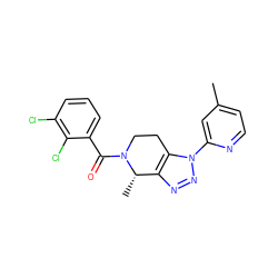 Cc1ccnc(-n2nnc3c2CCN(C(=O)c2cccc(Cl)c2Cl)[C@H]3C)c1 ZINC000218497873