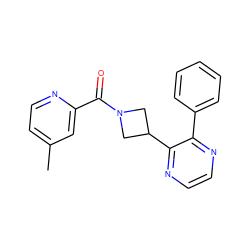 Cc1ccnc(C(=O)N2CC(c3nccnc3-c3ccccc3)C2)c1 ZINC000140188821