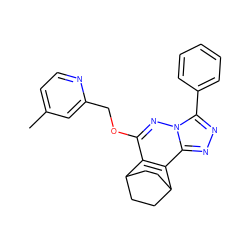 Cc1ccnc(COc2nn3c(-c4ccccc4)nnc3c3c2C2CCC3CC2)c1 ZINC000013610234