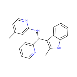 Cc1ccnc(N[C@@H](c2ccccn2)c2c(C)[nH]c3ccccc23)c1 ZINC000004123461