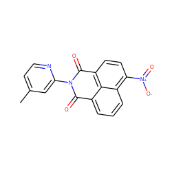 Cc1ccnc(N2C(=O)c3cccc4c([N+](=O)[O-])ccc(c34)C2=O)c1 ZINC000000089171