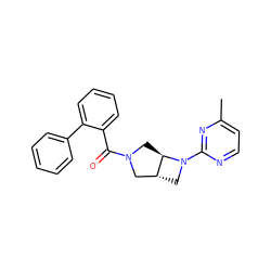 Cc1ccnc(N2C[C@@H]3CN(C(=O)c4ccccc4-c4ccccc4)C[C@H]32)n1 ZINC000116828626