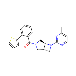 Cc1ccnc(N2C[C@@H]3CN(C(=O)c4ccccc4-c4cccs4)C[C@H]32)n1 ZINC000116827549