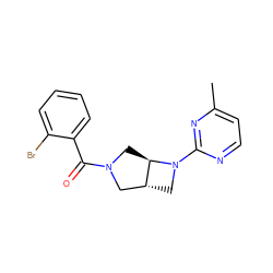 Cc1ccnc(N2C[C@@H]3CN(C(=O)c4ccccc4Br)C[C@H]32)n1 ZINC000116824798